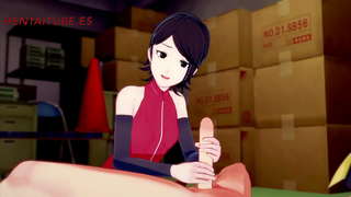Boruto Hentai -- Sarada Jerkoff, xucla, titjoob i està Fotuda per Boruto